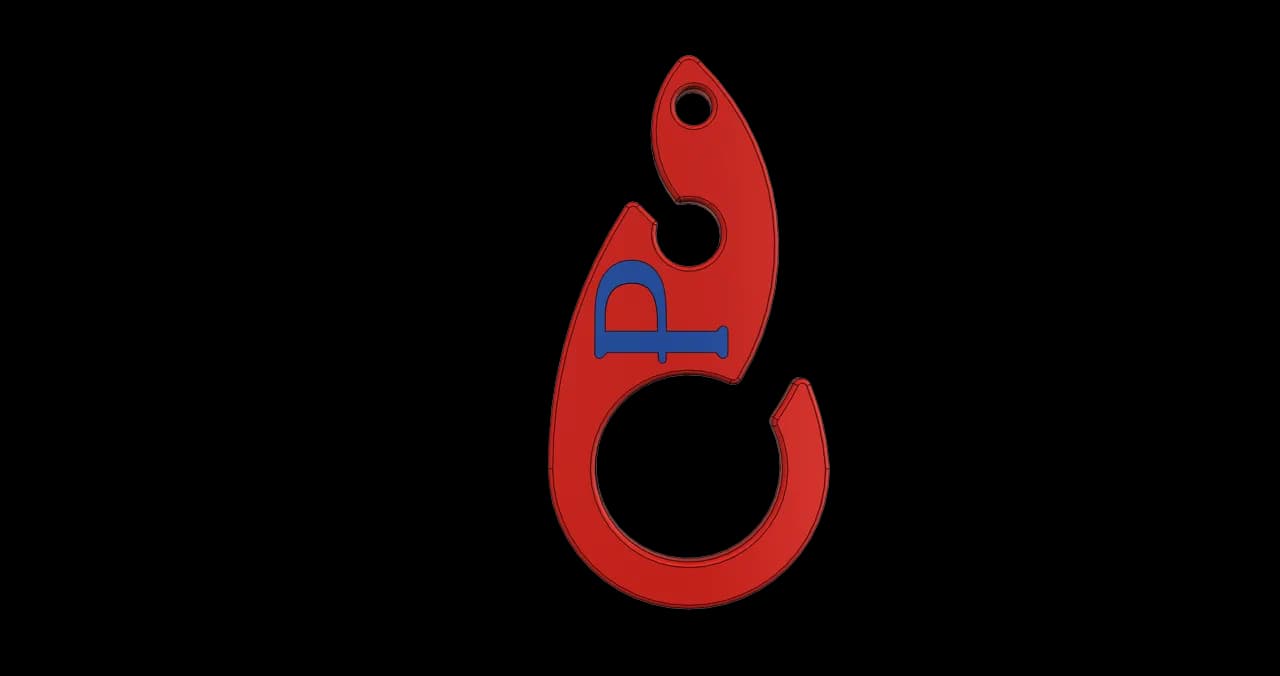 Doggy Bag Hook Red / Cyan