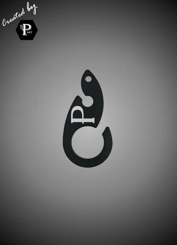 Premium Doggy Bag Hook – Black / Ivory White (Detail)